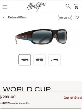 Maui Jim Men’s World Cup Sunglasses - NWOT
